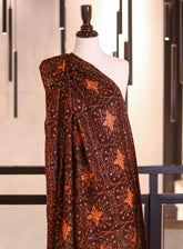 Royal Fashion Embroidered Woolen Shawls - RF25SH I625-XJ03 Brown
